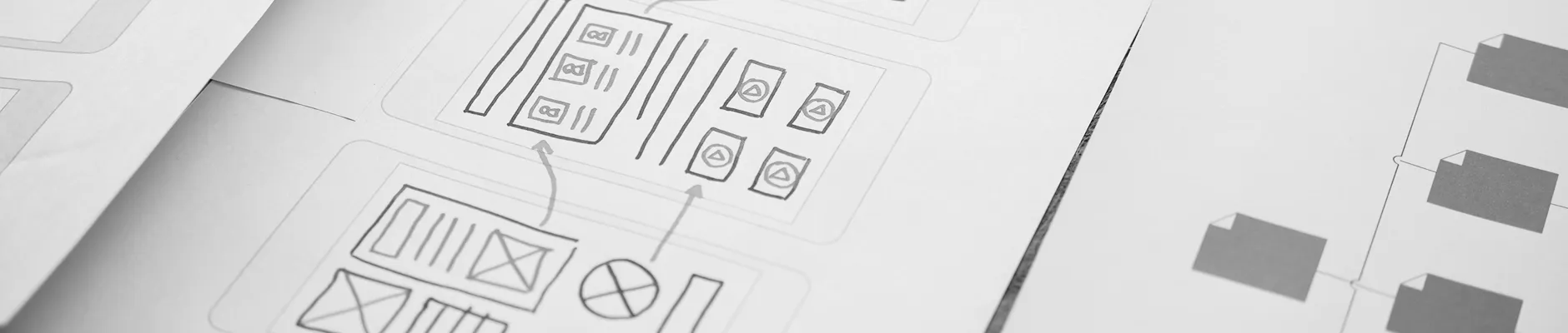 Wireframes basse résolution du projet