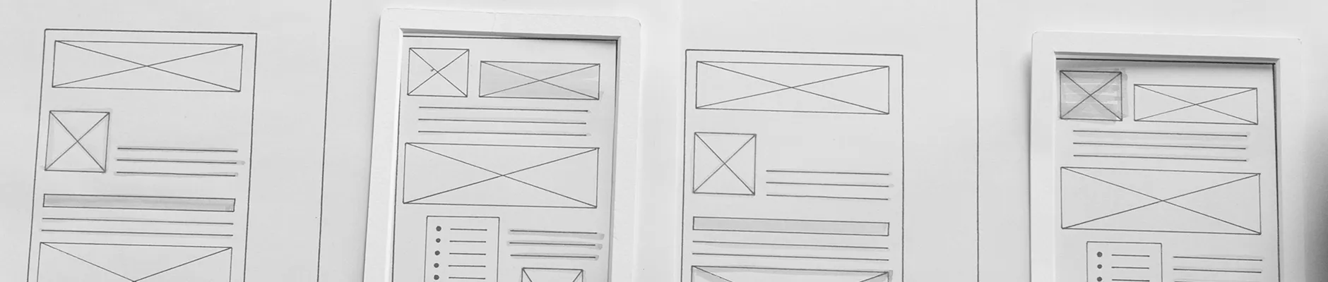 Wireframes basse résolution du projet